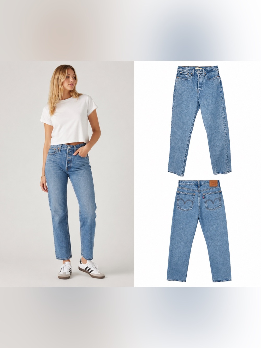 Levi’s Premium Wedgie Straight Jeans Medium Wash Button Fly Size 27